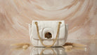 White Purse with Gold Chain - Charming Charlie