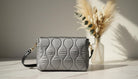 Sleek Quilted Silver Shoulder Bag - Charming Charlie