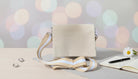 Beige Casual Shoulder Bag with Striped Removable Strap - Charming Charlie