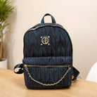Quilted Mini Backpack with Gold Chain - Charming Charlie