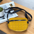 Yellow Quilted Square Crossbody Bag - Charming Charlie