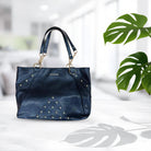 Black Studded Hobo Tote Bag - Charming Charlie