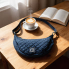 Black Quilted Nylon Sling Bag - Charming Charlie