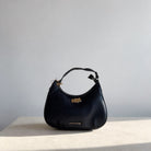 Black Leather Hobo Bag with Padlock - Charming Charlie