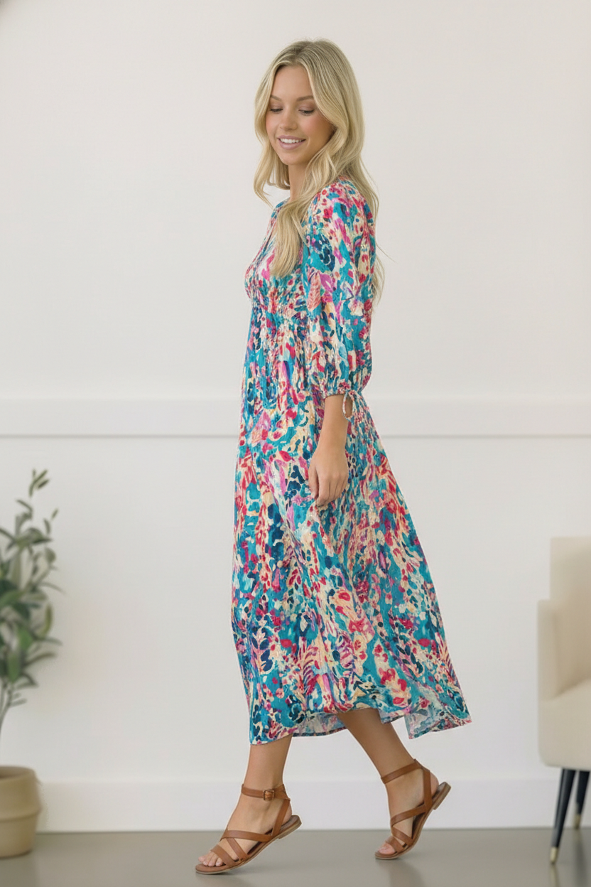 Pop of Paradise Turquoise Dress - Charming Charlie