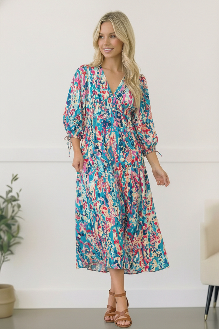 Pop of Paradise Turquoise Dress - Charming Charlie