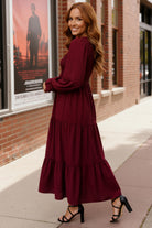 Burgundy Magic Maxi Dress - Charming Charlie