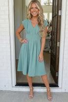 Sweet Sage Dream Midi Dress - Charming Charlie