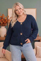 Cozy Afternoons Navy Cardigan - Charming Charlie