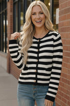 The Parisian Stripe Cardigan - Charming Charlie