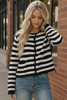 The Parisian Stripe Cardigan - Charming Charlie