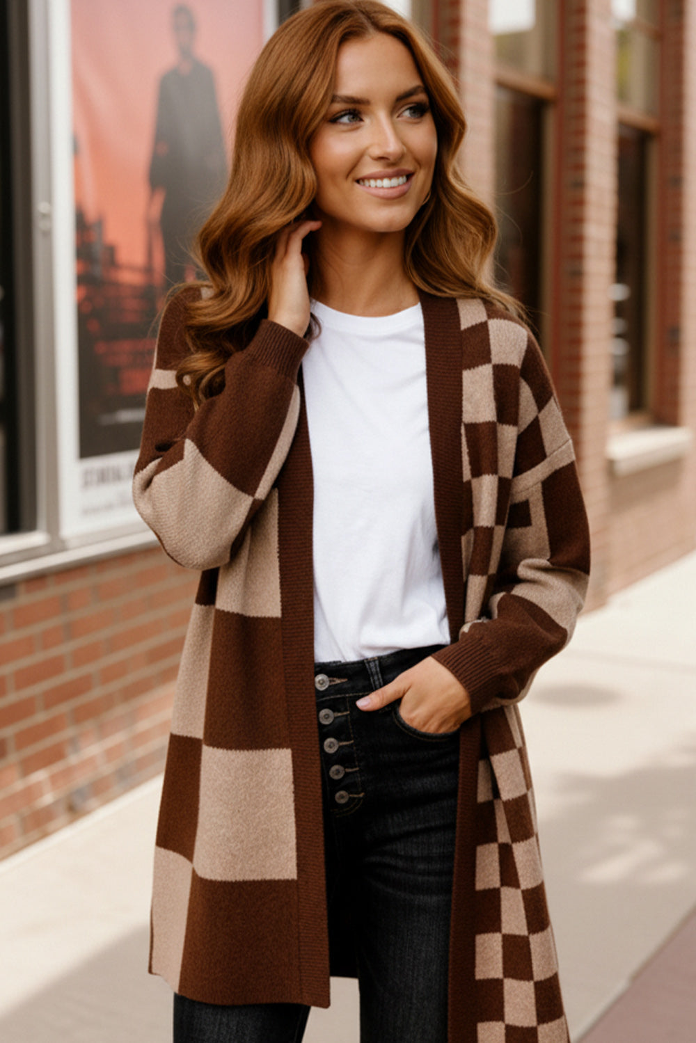 The Café Mocha Check Cardigan - Charming Charlie