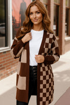 The Café Mocha Check Cardigan - Charming Charlie