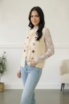 Sweetheart Stitch Embroidered Vest - Charming Charlie