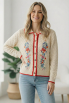 Vintage Blooms Embroidered Cardigan - Charming Charlie