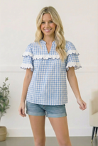 Sweet Meadow Cotton Gingham Top - Charming Charlie