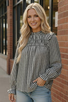 Wildwood Check White Smock - Charming Charlie