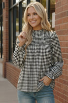 Wildwood Check White Smock - Charming Charlie