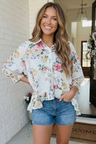 Home for the Weekend Floral Peplum Blouse - Charming Charlie