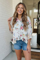 Home for the Weekend Floral Peplum Blouse - Charming Charlie