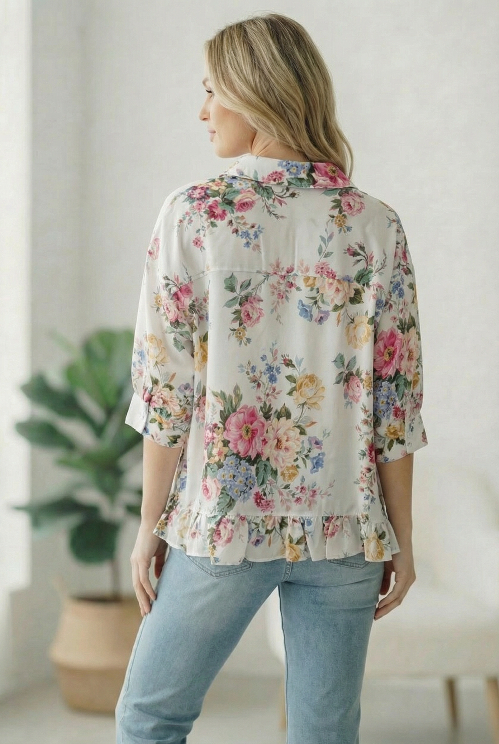 Home for the Weekend Floral Peplum Blouse - Charming Charlie