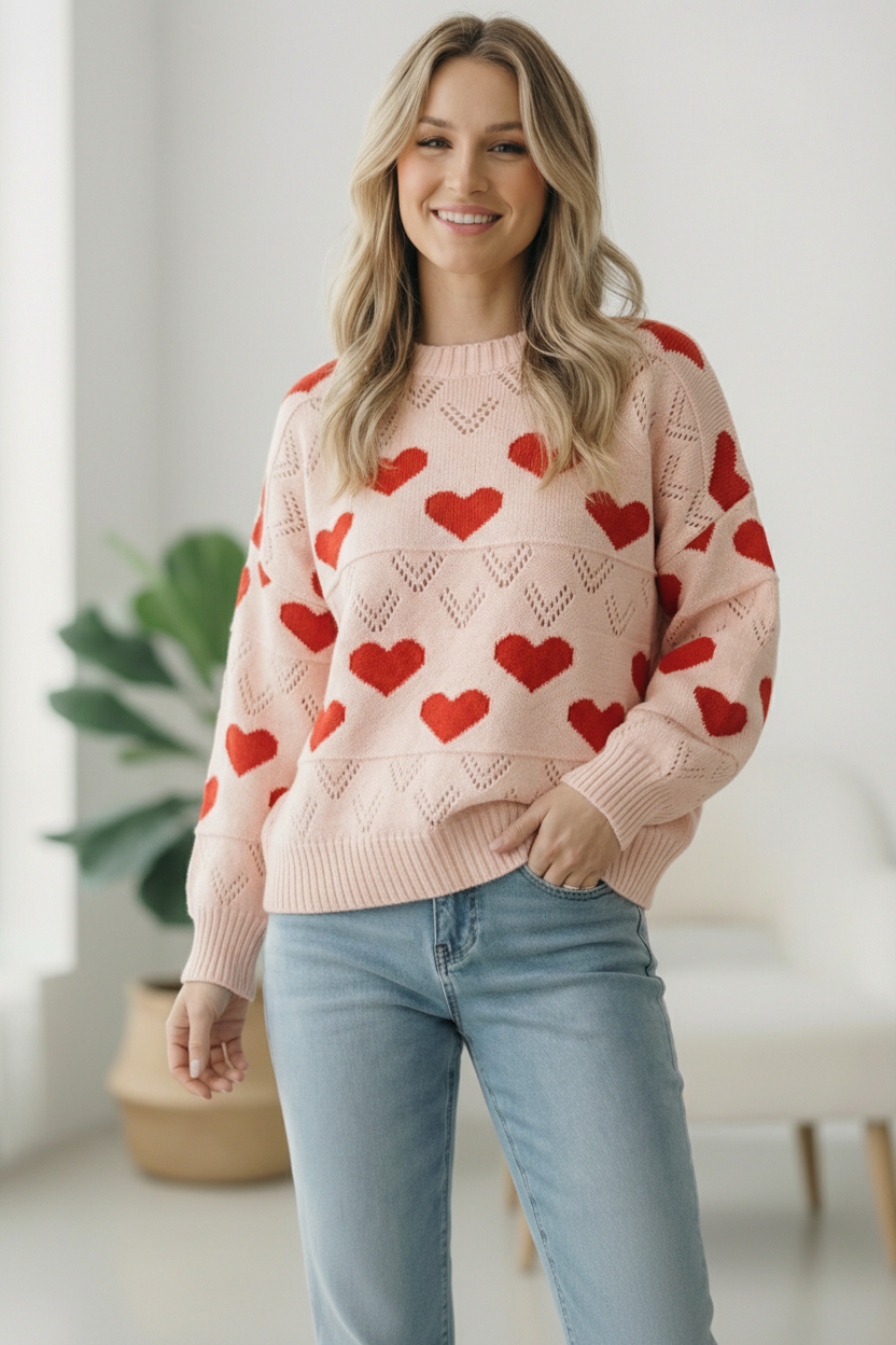 A Love Note Heart Sweater - Charming Charlie