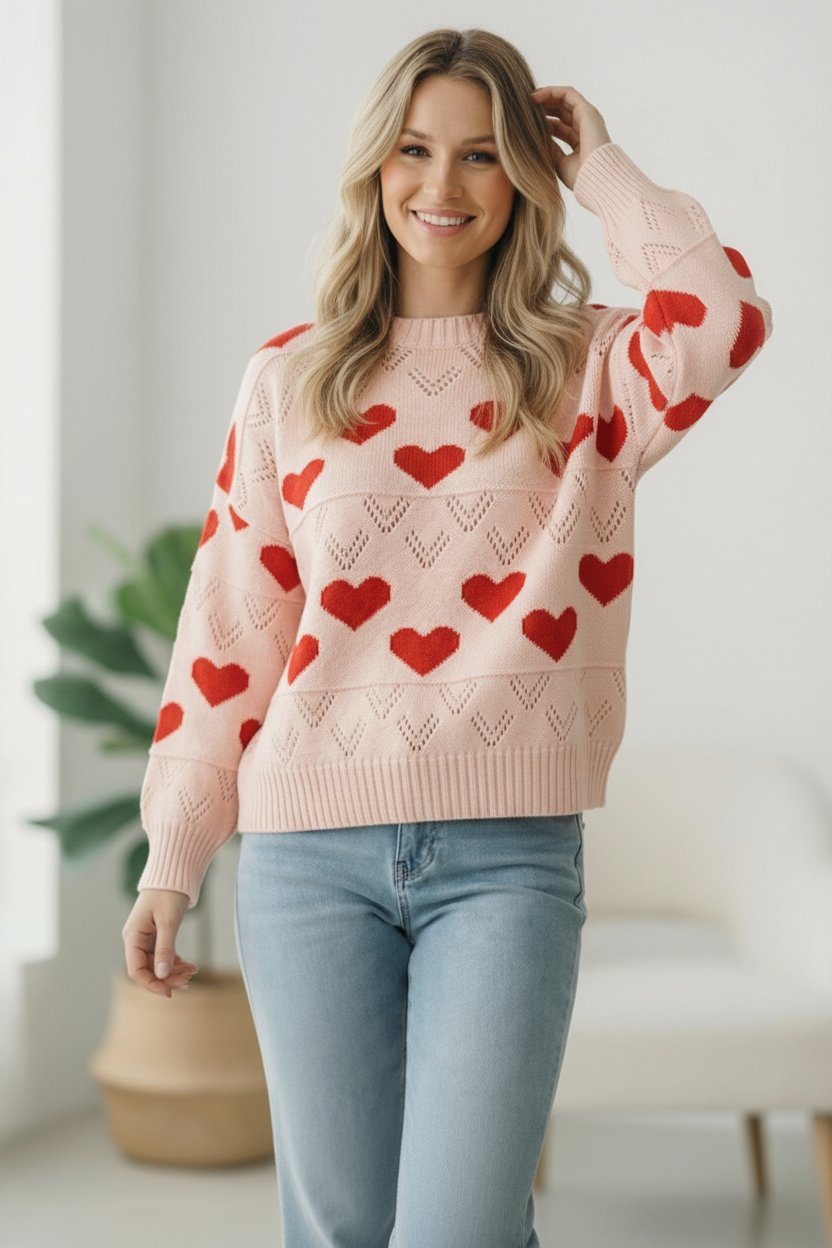 A Love Note Heart Sweater - Charming Charlie