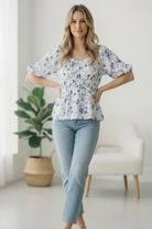 Sunday in Provence Peplum Blouse - Charming Charlie
