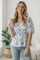 Sunday in Provence Peplum Blouse - Charming Charlie