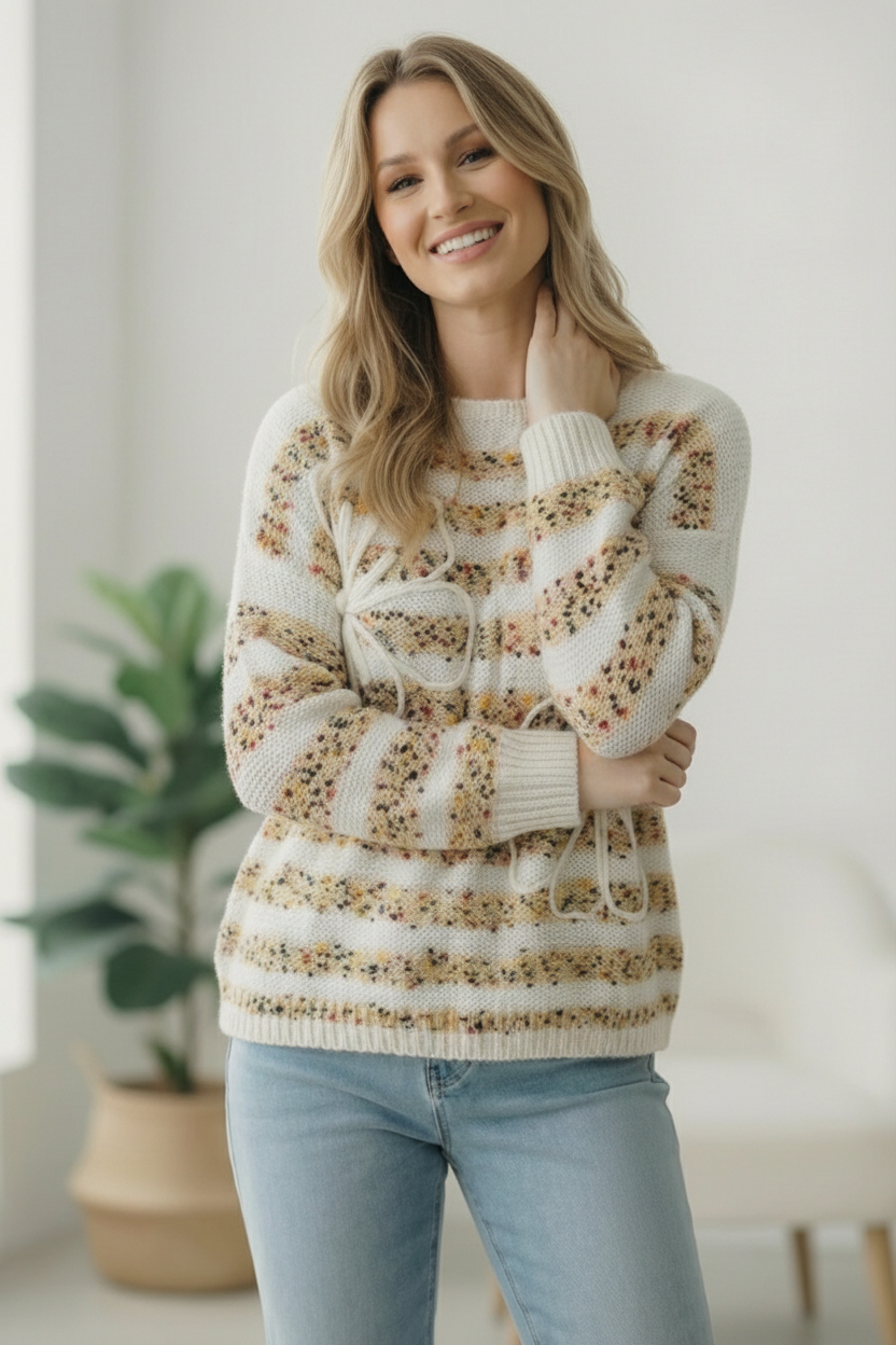 Daisy's for Days 3D Flower Long Sleeve Sweater - Charming Charlie