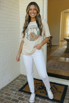 Boho Peace Patchwork Oversized Graphic Tee - Charming Charlie