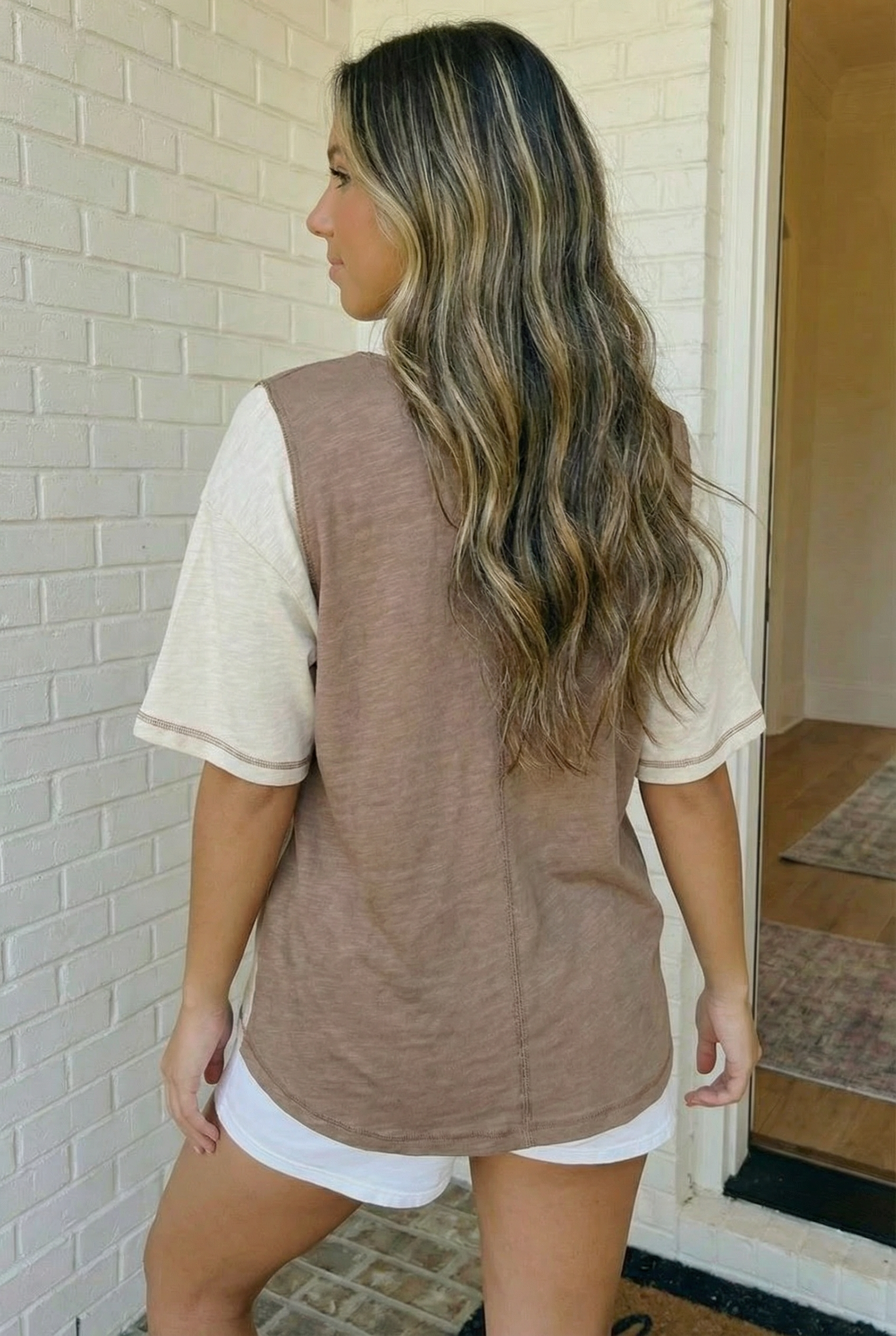 Boho Peace Patchwork Oversized Graphic Tee - Charming Charlie