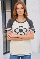 Retro Flower Power Baseball Tee - Charming Charlie