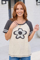 Retro Flower Power Baseball Tee - Charming Charlie