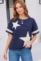 Star Power Navy Varsity Tee - Charming Charlie