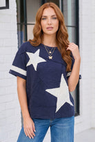 Star Power Navy Varsity Tee - Charming Charlie
