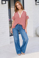 Shark Bite Color Block Top - Charming Charlie