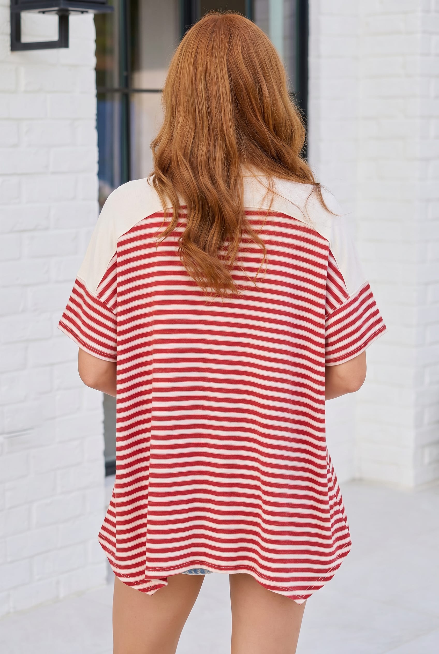 Shark Bite Color Block Top - Charming Charlie