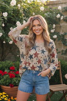 Star Spangled Crochet Sweater - Charming Charlie