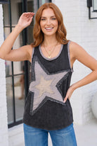 Star Power Mineral Washed Tank Top - Charming Charlie