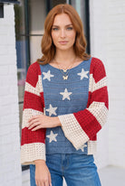Stars and Stripes Crochet Sweater - Charming Charlie