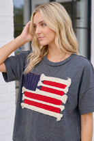 Stars and Stripes Fringe Flag Graphic Tee - Charming Charlie