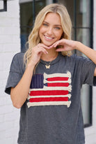 Stars and Stripes Fringe Flag Graphic Tee - Charming Charlie
