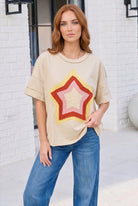 Retro Rainbow Star Oversized Tee - Charming Charlie