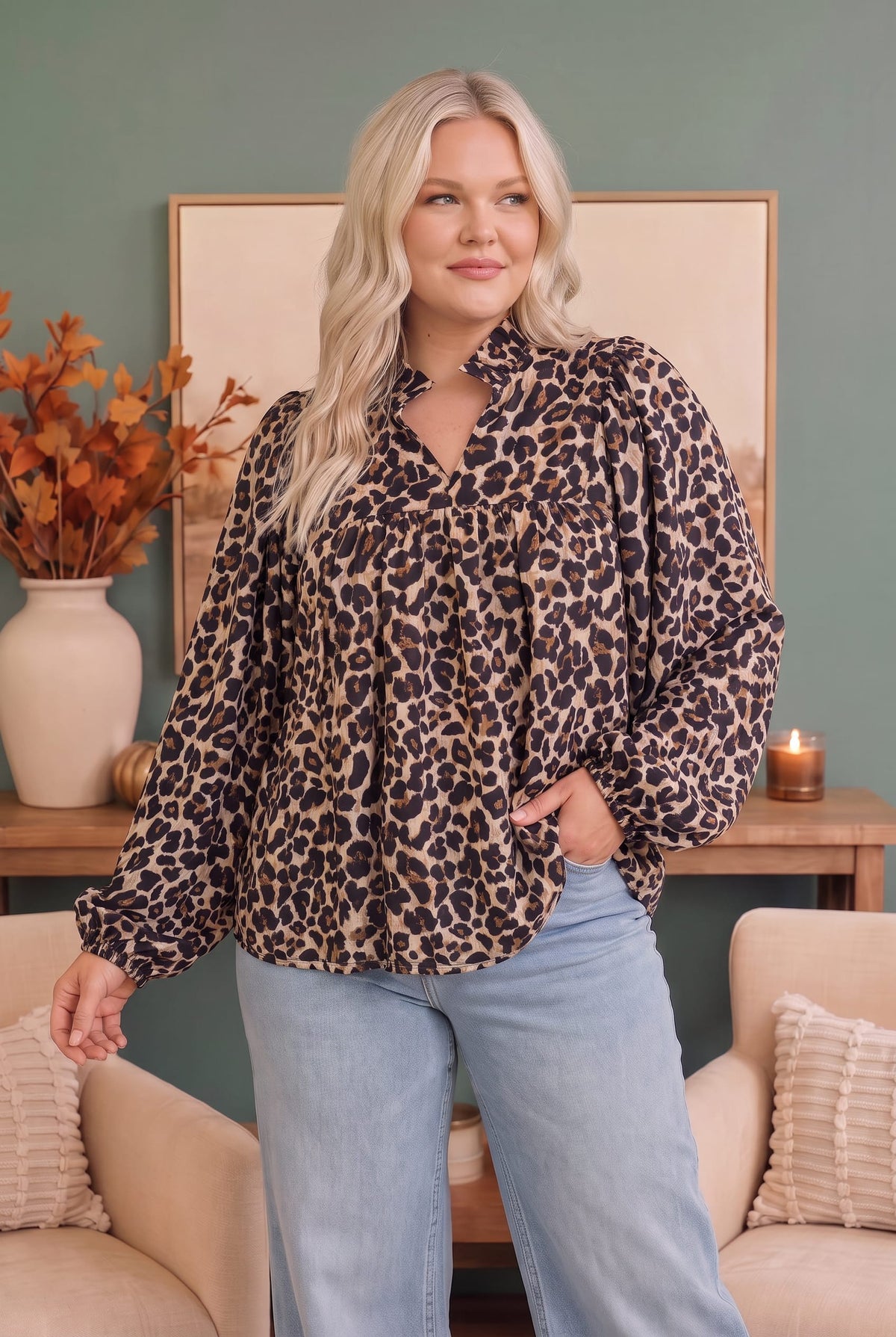 Date Night Leopard Blouse - Charming Charlie