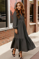 Slate Serenade Maxi Dress - Charming Charlie
