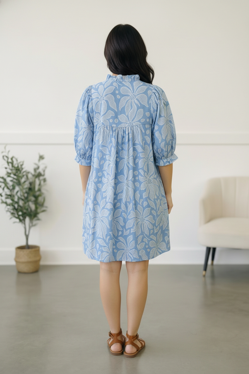 Garden at the Harbor Blue Dress - Charming Charlie