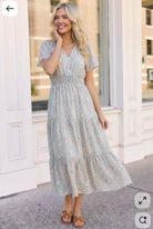 Summer in London Floral Midi Dress - Charming Charlie