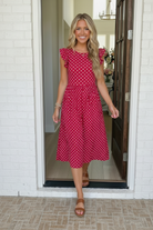 Sweet Days Red Polka Dot Midi Dress - Charming Charlie