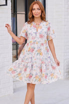 Blooming Beautifully Floral Tiered Mini Dress - Charming Charlie